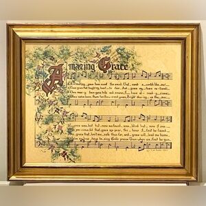 Framed Amazing Grace Sheet Music Wall Art